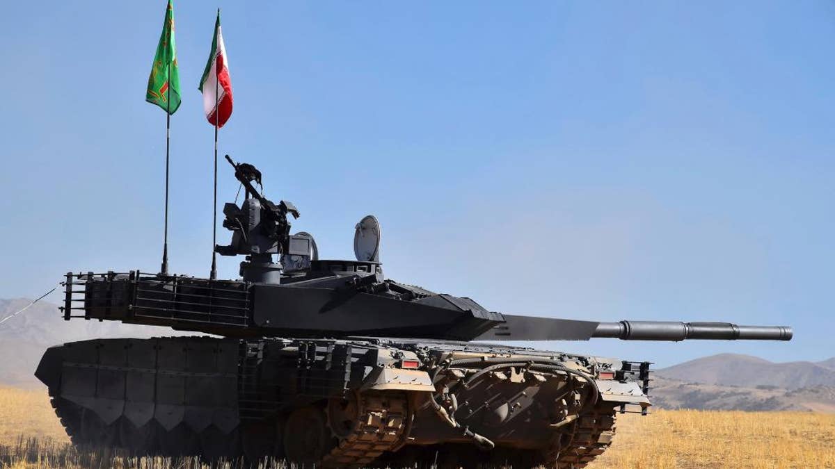 This picture released by the official website of the Iranian Defense Ministry on Sunday, March 12, 2017, shows  a domestically manufactured tank called 