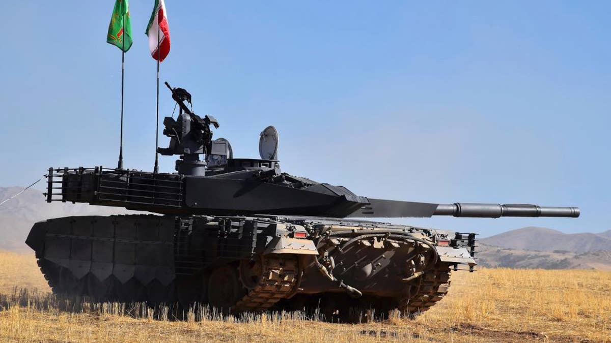 This picture released by the official website of the Iranian Defense Ministry on Sunday, March 12, 2017, shows  a domestically manufactured tank called 