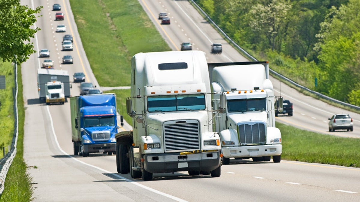 trucks on highway