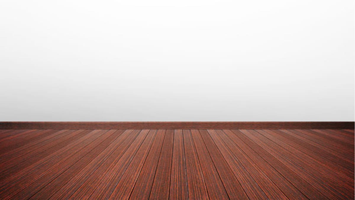 Wooden floor & white gray wall as empty room background