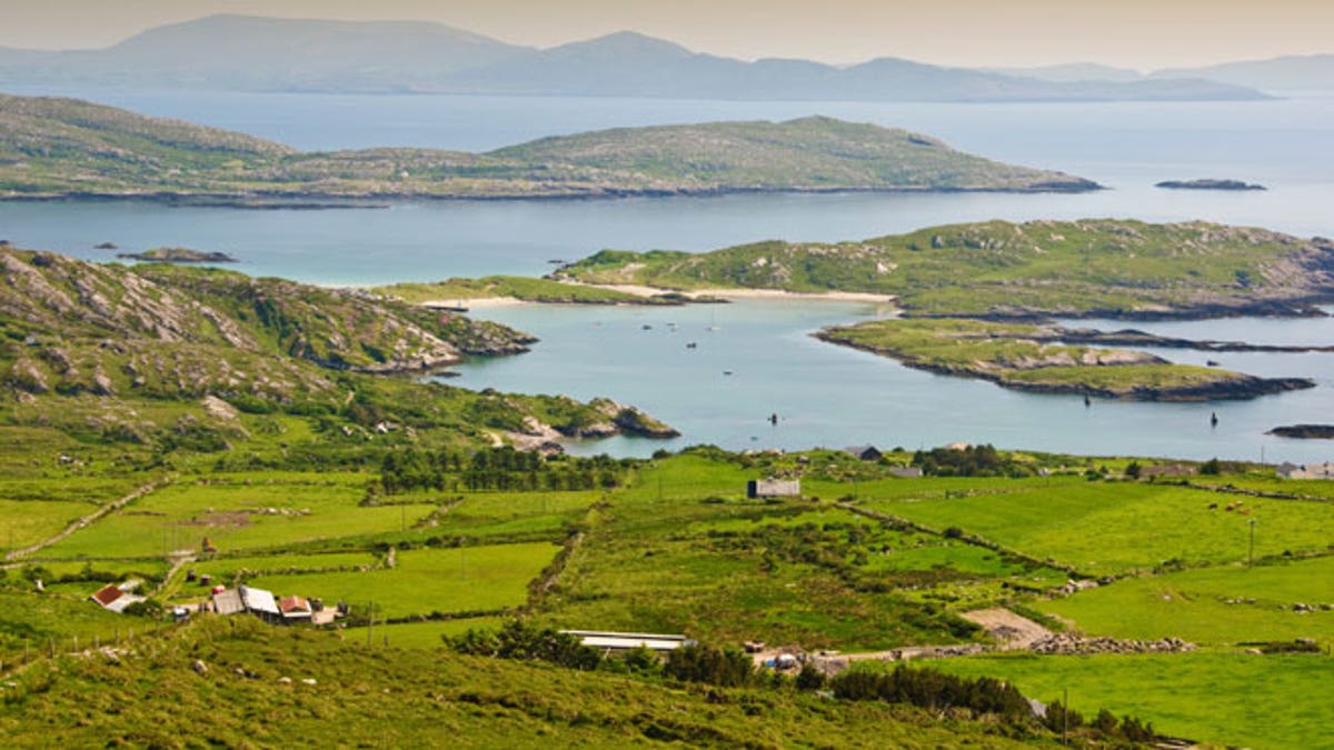 beautiful scenic rural landscape from ring kerry ireland