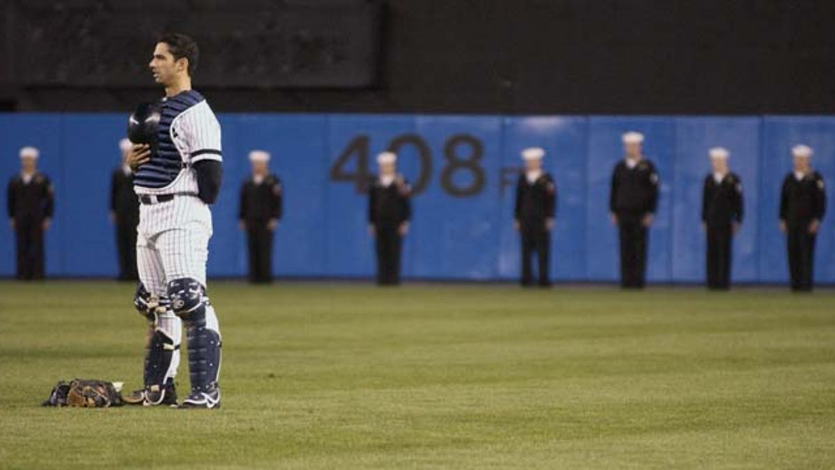 Jorge Posada Catcher New York Yankees Game Action Regular Season