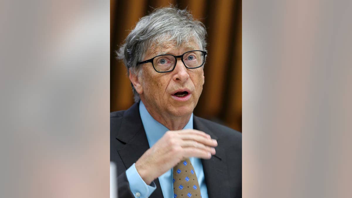 Bill Gates, Microsoft Co-Founder and Co-Chair of the Bill and Melinda Gates Foundation, speaks during the Global partners meeting on neglected tropical diseases, NTD, at the World Health Organization headquarters in Geneva, Switzerland, on Wednesday, April 19, 2017. (Martial Trezzini/Keystone via AP)