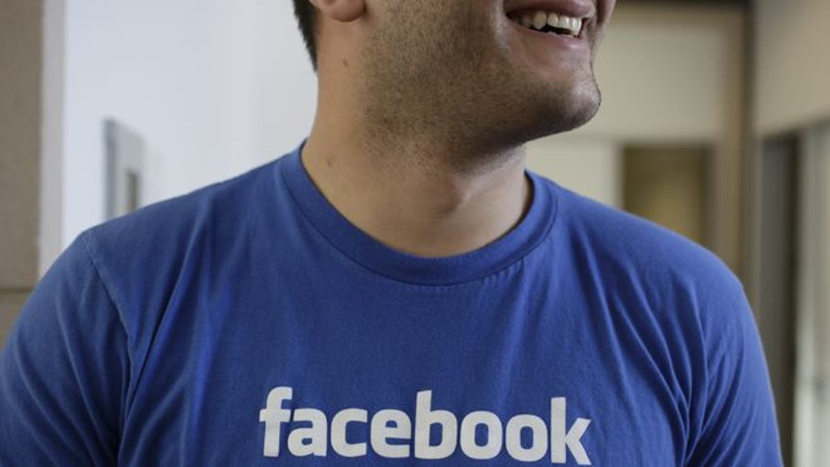 Facebook worker stock photo