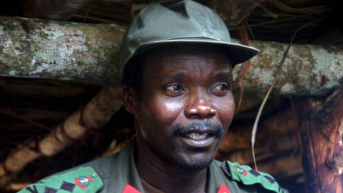 FILE - In this July 31, 2006 file photo, Joseph Kony, leader of the Lord's Resistance Army, speaks during a meeting with a delegation of 160 officials and lawmakers from northern Uganda. Uganda's military says it has started pulling its forces from Central African Republic, where troops had been pursuing one of Africa's most notorious fugitives, Joseph Kony. (AP Photo, File)