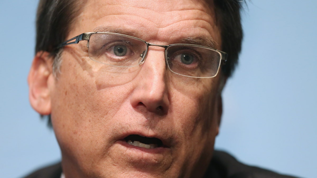 WASHINGTON, DC - FEBRUARY 23:  North Carolina Governor Pat McCrory holds a news conference with fellow members of the Republican Governors Association at the U.S. Chamber of Commerce February 23, 2015 in Washington, DC. Republican and  Democratic governors met with U.S. President Barack Obama at the White House Monday during the last day of the National Governors Association winter meeting.  (Photo by Chip Somodevilla/Getty Images)