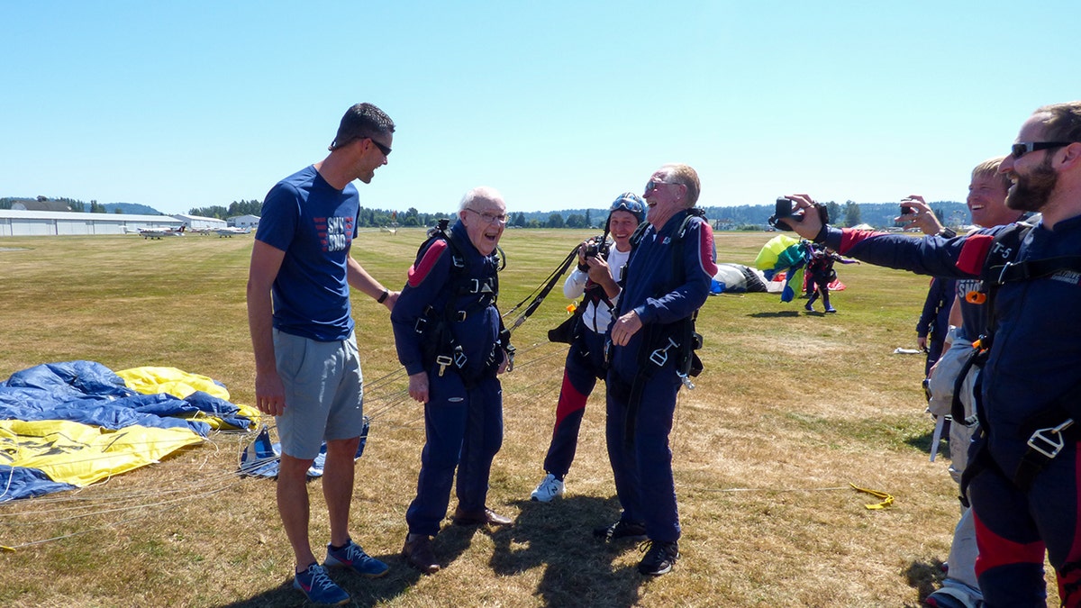 100 yr old skydiver