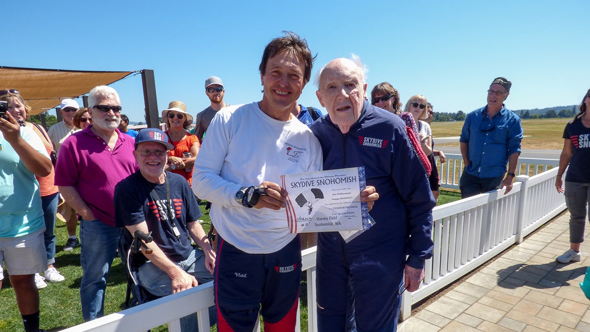 100 yr old skydiver