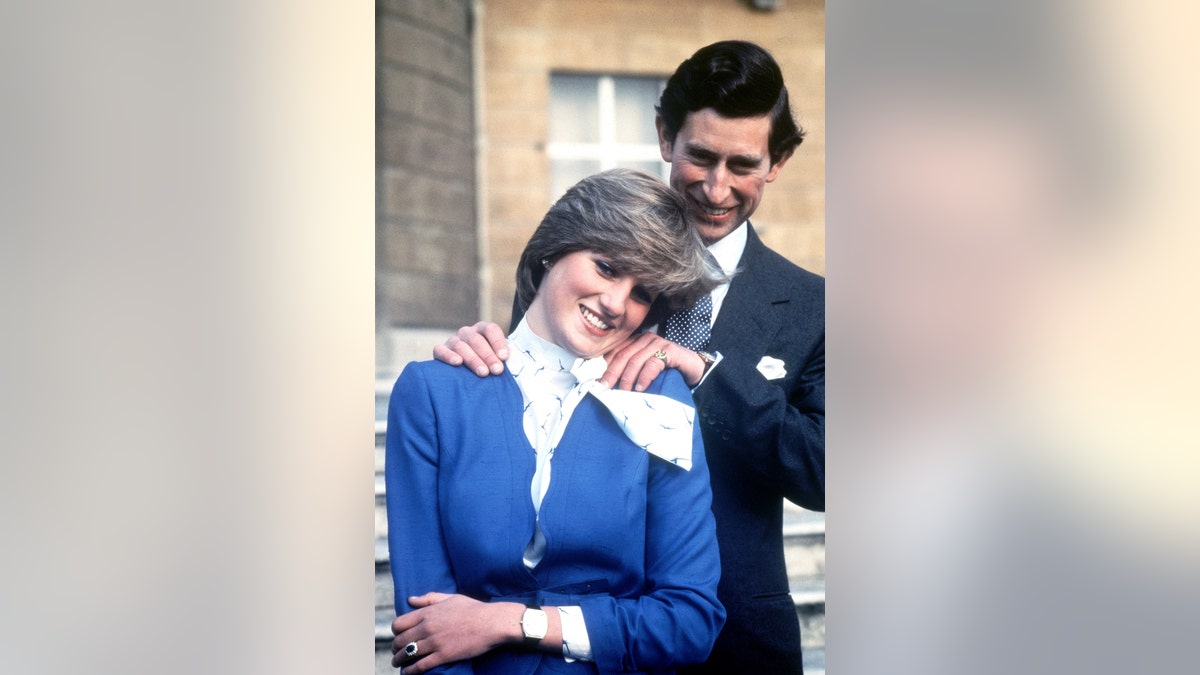 FILE - In this Feb. 24, 1981 file photo, Britain's Prince Charles and Lady Diana Spencer pose following the announcement of their engagement. It has been 20 years since the death of Princess Diana in a car crash in Paris and the outpouring of grief that followed the death of the âpeopleâs princess.â  (AP Photo/Ron Bell, Pool, File)