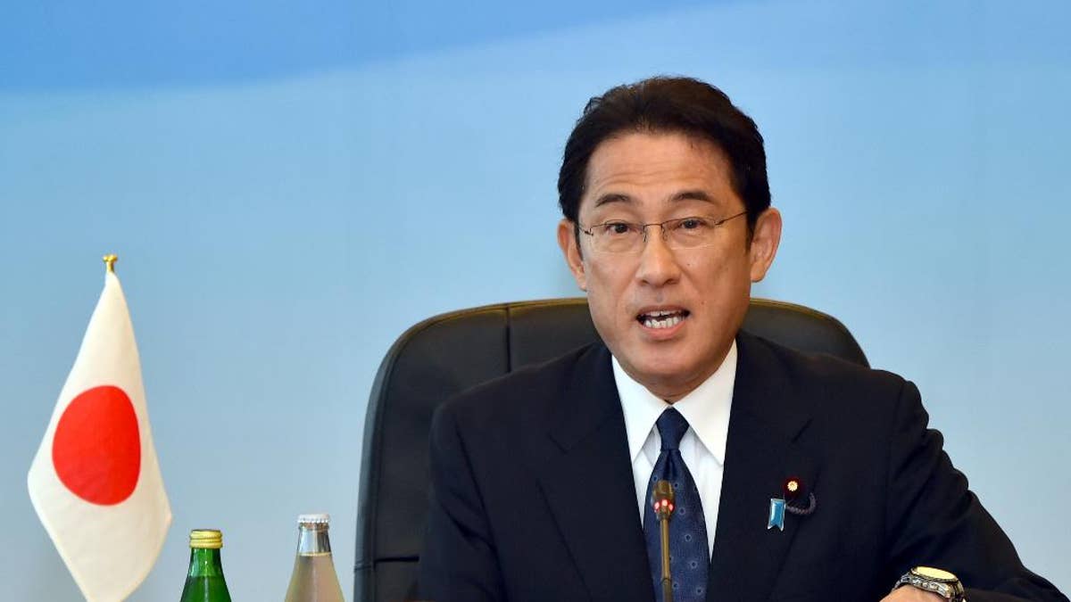 Japanese Foreign Minister Fumio Kishida makes opening remarks during the trilateral meeting in Tokyo, Wednesday, Aug. 24, 2016. The foreign ministers of China, Japan and South Korea have criticized North Korea's fresh missile launch just hours earlier in the day. (Katsumi Kasahara/Pool Photo via AP)