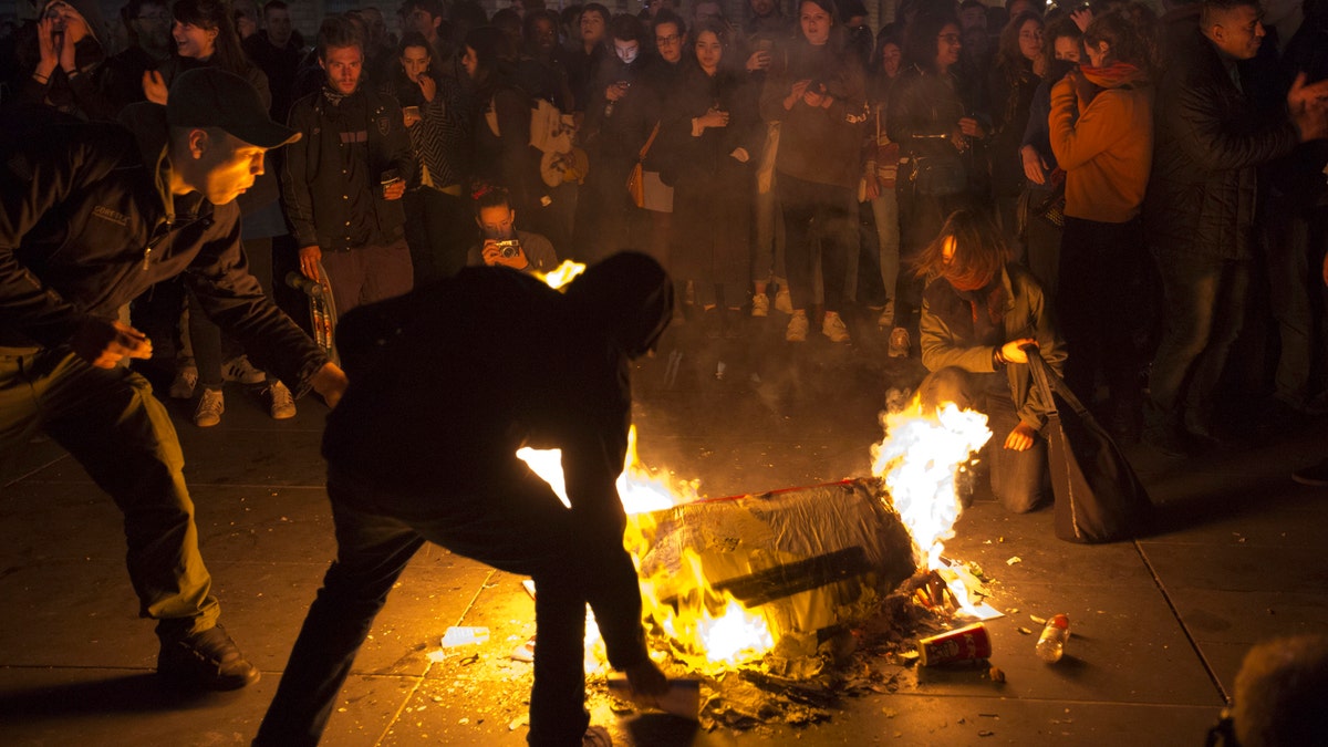 french election protesters