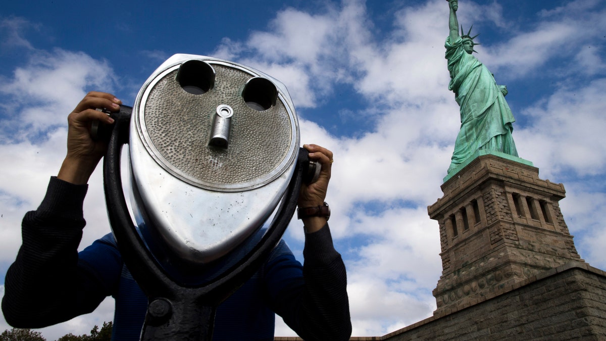 APTOPIX Shutdown Statue of Liberty