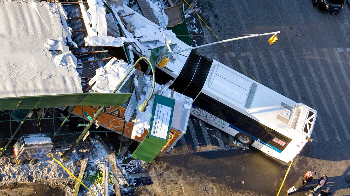 APTOPIX Bus Truck Crash