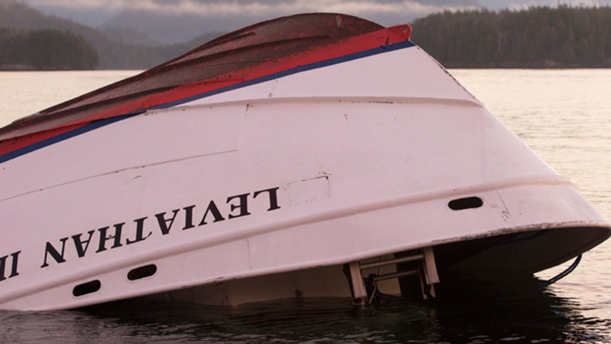 APTOPIX Canada-Boat Sinks