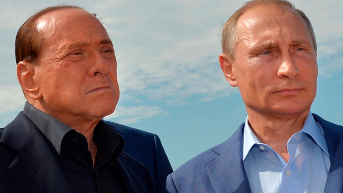 APTOPIX Crimea Putin Berlusconi