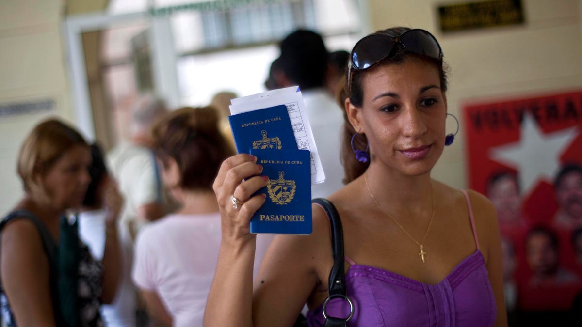 APTOPIX Cuba Exit Visa