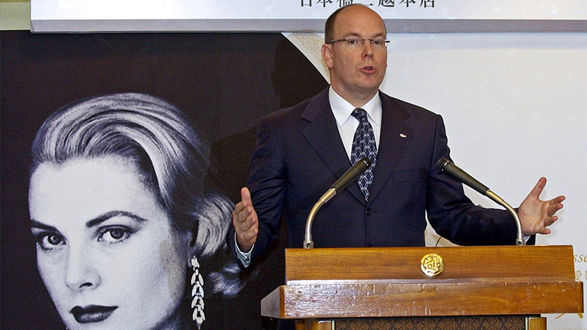 FILE â In this April 23, 2007, file photo, Monaco's Prince Albert II, son of the late Princess Grace Kelly, speaks during a news conference after visiting an exhibition about his mother at a department store in Tokyo. A six-bedroom, two-and-a-half story Colonial home where the 1950s Hollywood leading lady grew up in Philadelphia has been restored for the use of her son Prince Albert II, his family and the family's charitable foundations, Toby Boshak, the executive director of the Princess Grace Foundation-USA, told NBC's 