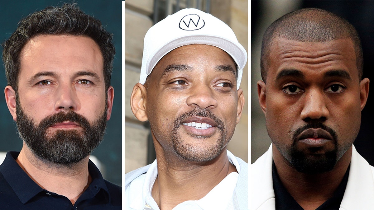 Ben Affleck, Will Smith and Kanye West