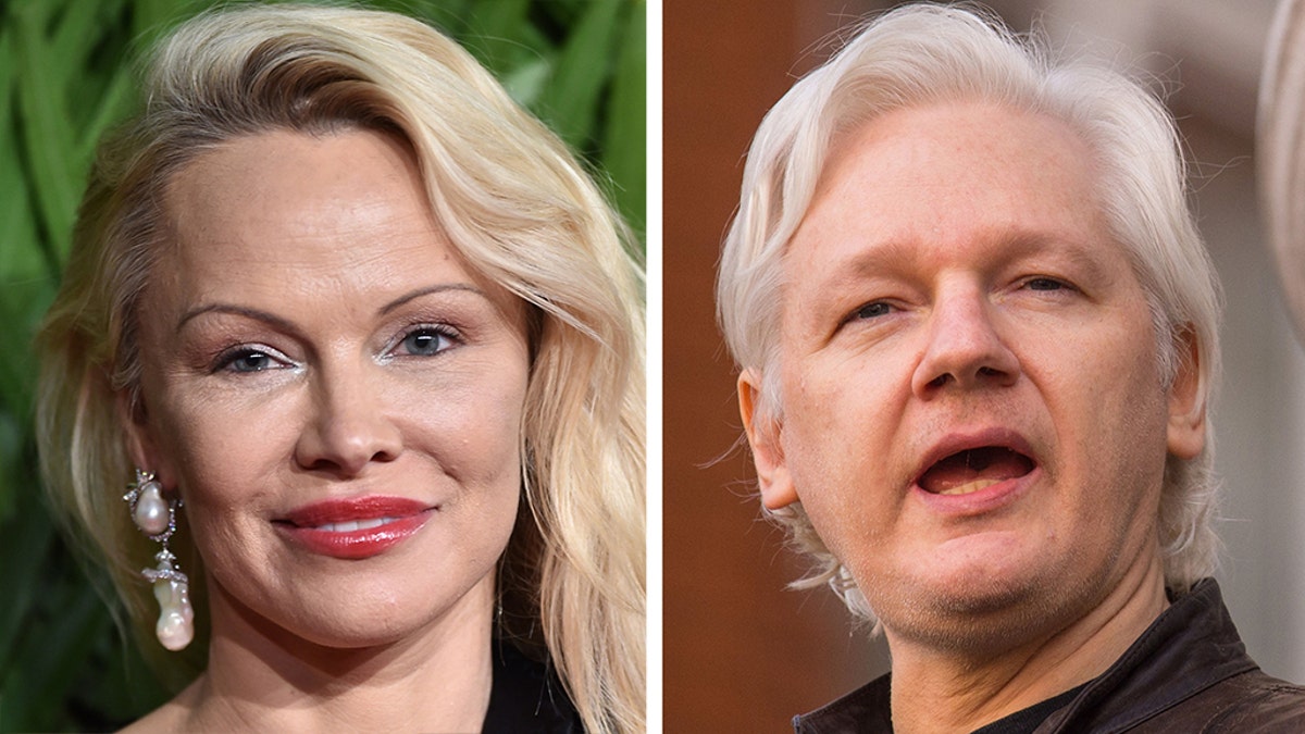 Pamela Anderson and Julian Assange