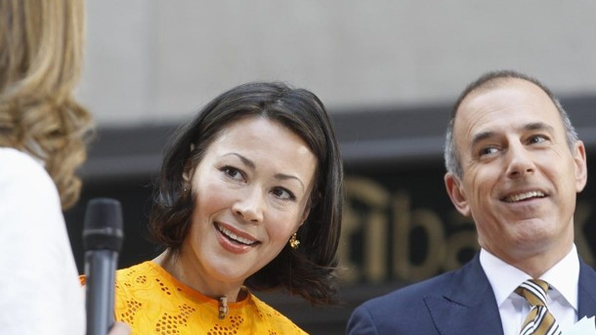 "Today" show hosts Ann Curry and Matt Lauer appear on set during the show in New York June 22, 2012.