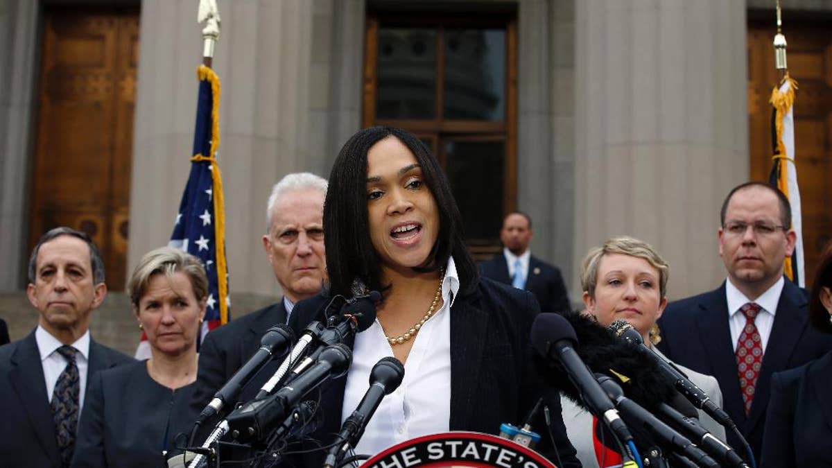 FILE - In this May 1, 2015 file photo, Baltimore state's attorney Marilyn Mosby speaks in Baltimore. (AP Photo/Alex Brandon, File)