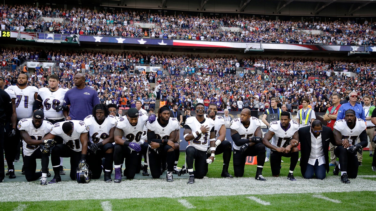 Baltimore Ravens Kneeling 2017 AP FBN