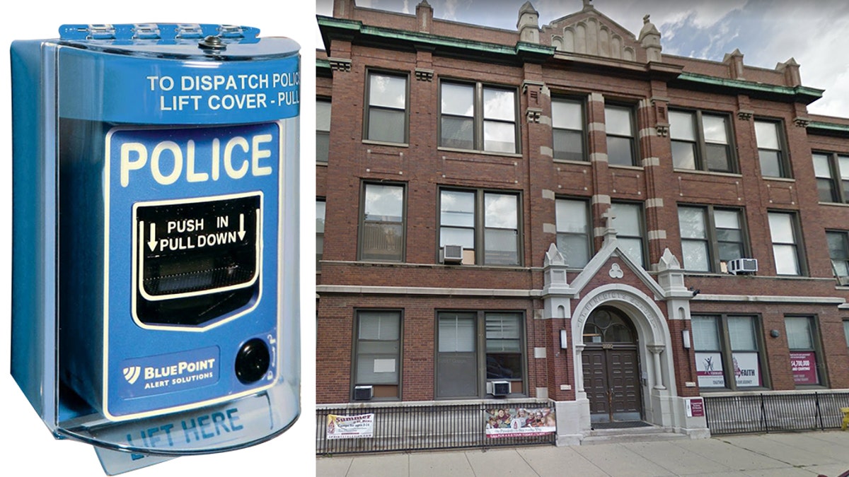 St. Benedict's Preparatory School in Chicago installed a Blue Point Alert Solutions pull station.