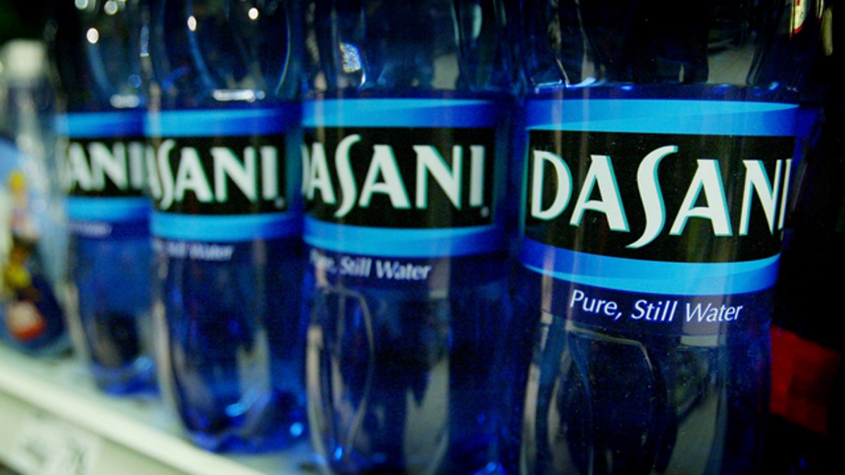 Bottles of Dasani water