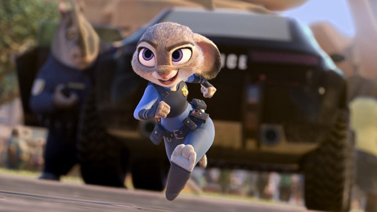 This image released by Disney shows Judy Hopps, voiced by Ginnifer Goodwin, in a scene from the animated film, 'Zootopia.' (Disney via AP)