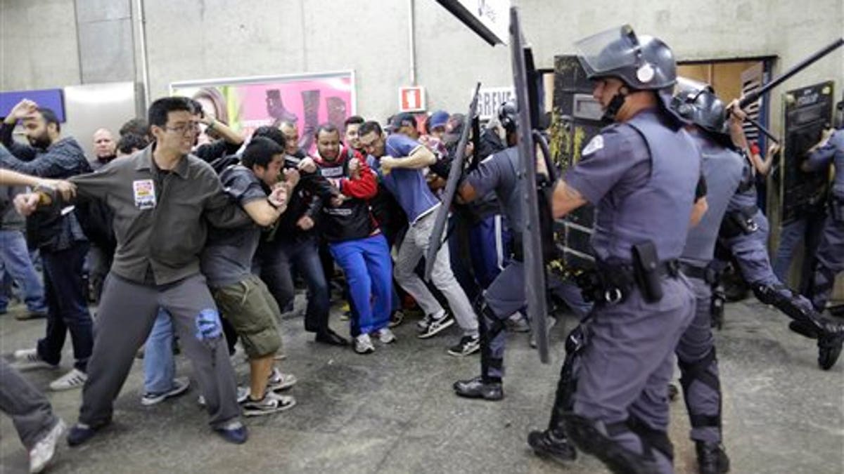 APTOPIX Brazil WCup Transport Strike