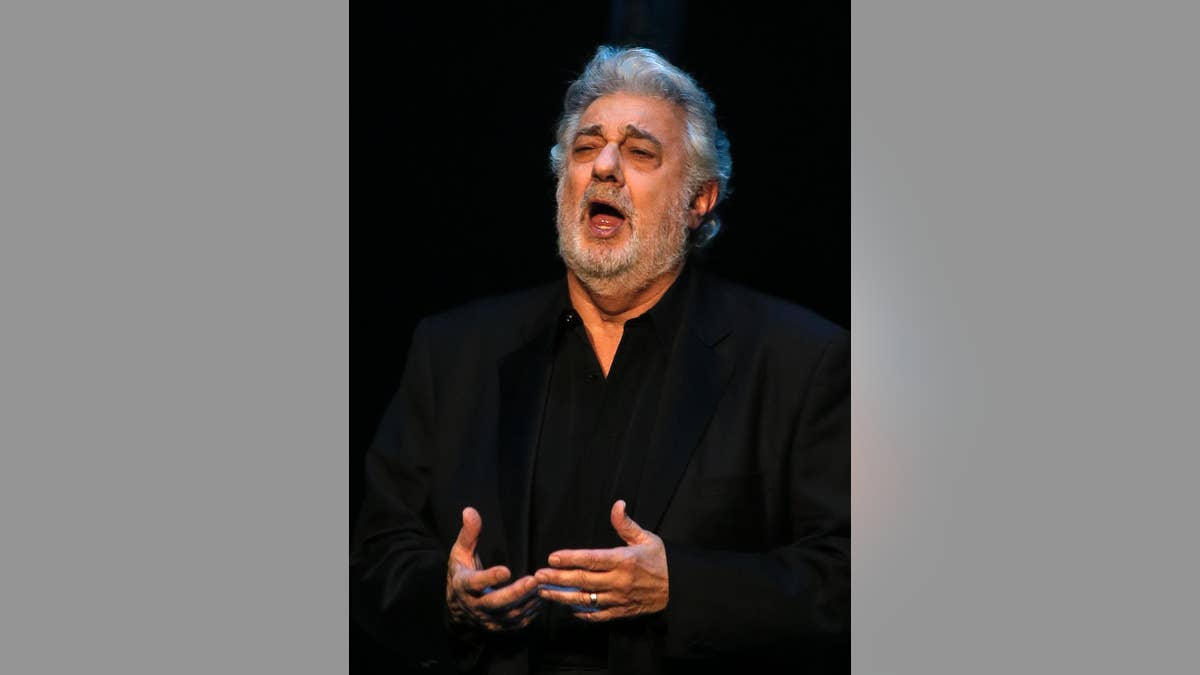 FILE - In this May 1, 2013 file photo, Placido Domingo performs Siegmund's aria in 