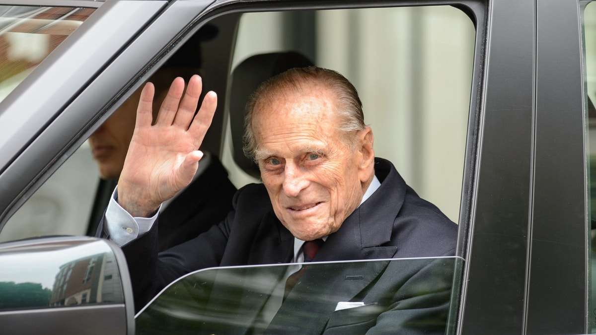 June 17, 2013 - Britain's Prince Philip leaves the London Clinic in central London, Monday . The husband of Queen Elizabeth II, who turned 92 last week walked out 10 days after undergoing exploratory surgery on his abdomen.