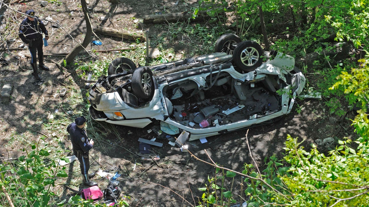 APTOPIX Highway Plunge NYC