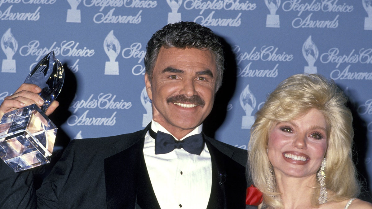 Burt Reynolds and Loni Anderson during 17th Annual People's Choice Awards at Paramount Studios in Hollywood, California, United States. (Photo by Ron Galella/WireImage)