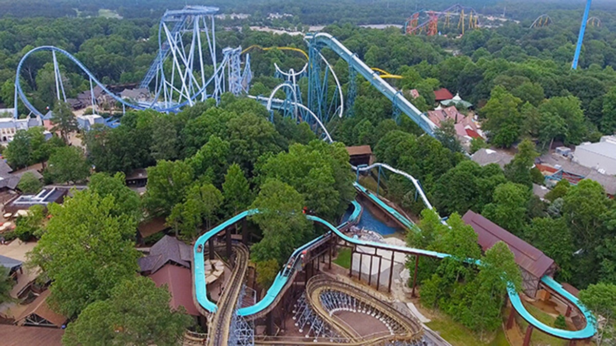 Amusement theme park panoramic View