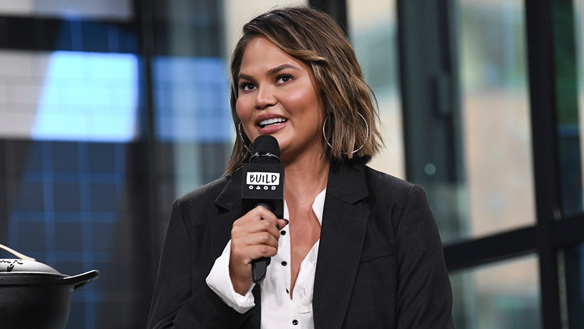 Model Chrissy Teigen participates in the BUILD Speaker Series to discuss her new cookbook "Cravings: Hungry for More" and her new "Cravings" cookware line at AOL Studios on Wednesday, Sept. 19, 2018, in New York. (Photo by Evan Agostini/Invision/AP)