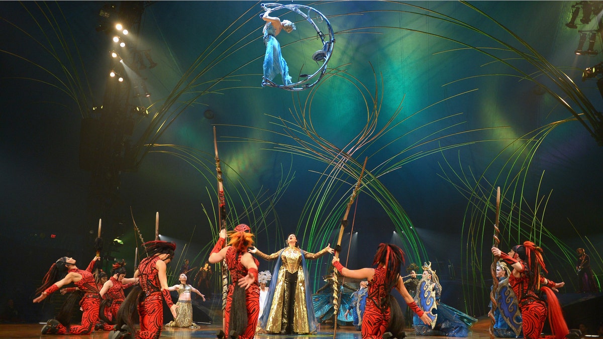NEW YORK, NY - MARCH 19: The cast of Cirque Du Soleil Amaluna performs during the