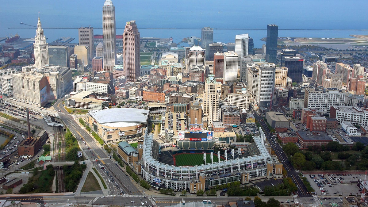 Cleveland Skyline and Lake Erie