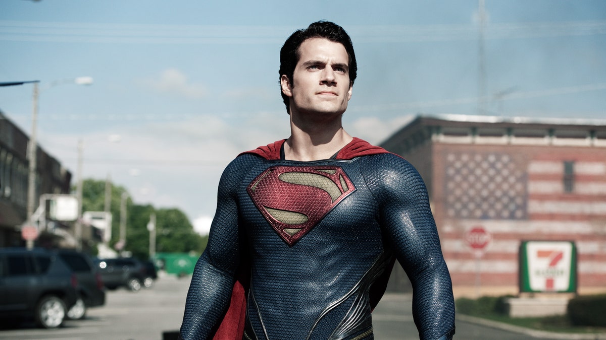 This film publicity image released by Warner Bros. Pictures shows Henry Cavill as Superman in 