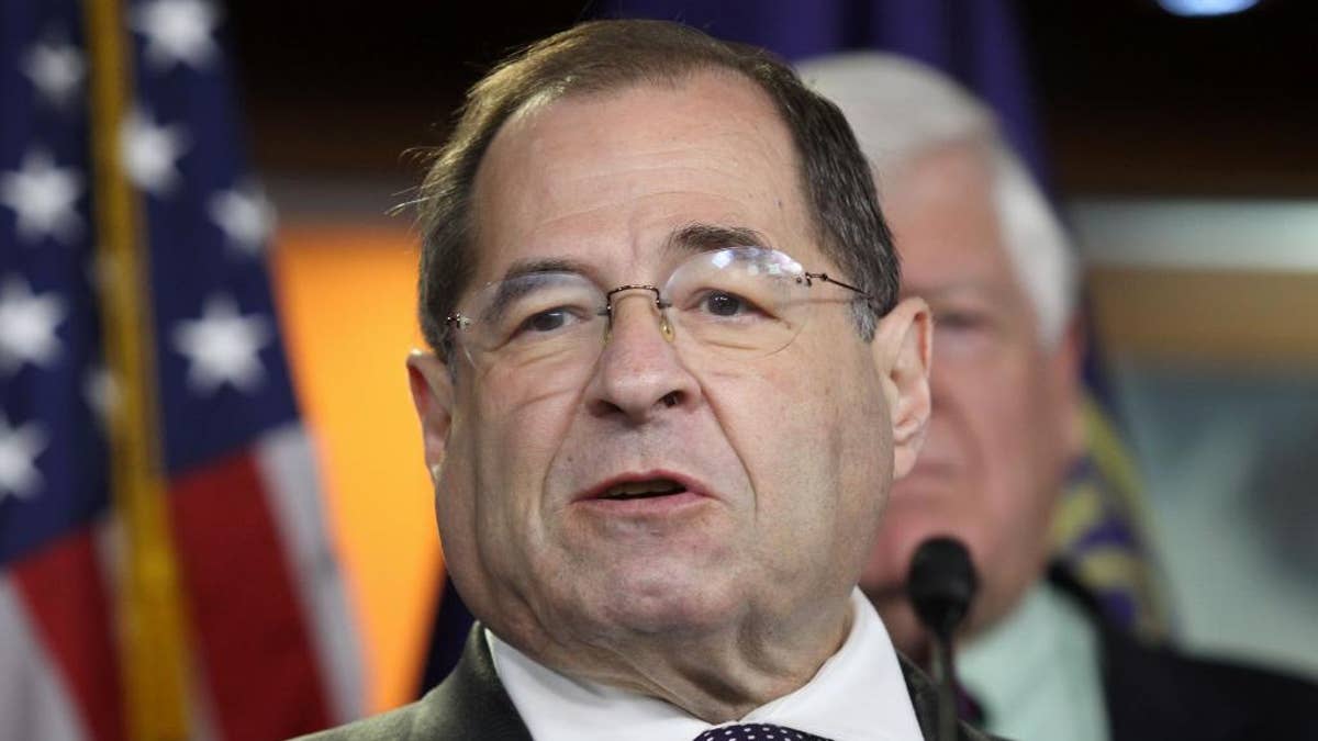 FILE - In this June 16, 2015 file photo, Rep. Jerrold Nadler, D-N.Y. speaks during a news conference on Capitol Hill in Washington. Nadler has announced he is backing President Barack Obama’s Iran nuclear deal. Nadler says in a statement on Friday that the agreement “gives us the best chance of stopping Iran from developing a nuclear weapon.” (AP Photo/Lauren Victoria Burke, File)