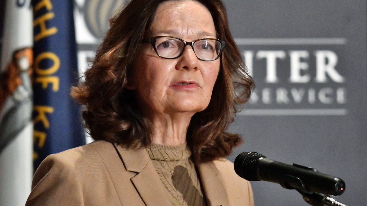 CIA Director Gina Haspel addresses the audience as part of the McConnell Center Distinguished Speaker Series at the University of Louisville, Monday, Sept. 24, 2018, in Louisville, Ky. (AP Photo/Timothy D. Easley)