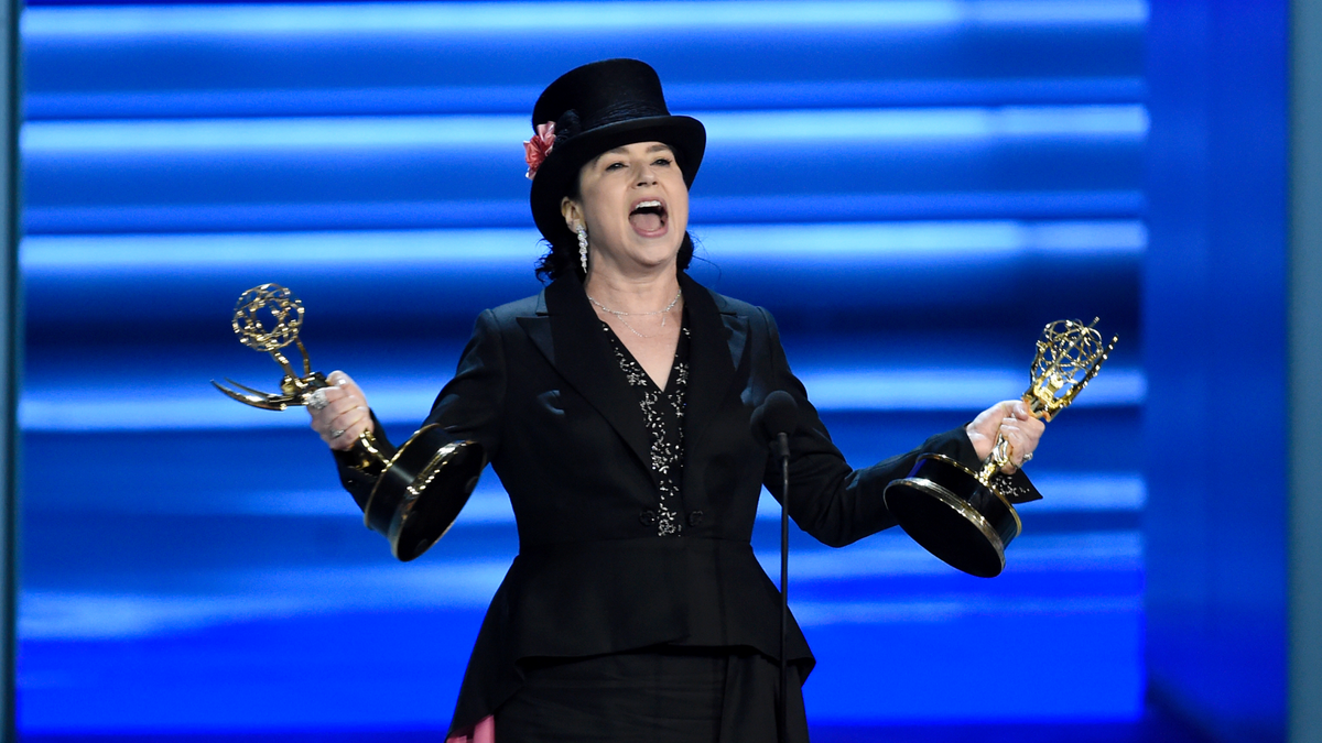 Amy Sherman-Palladino accepts the award for outstanding directing for a comedy series for "The Marvelous Mrs. Maisel" at the 70th Primetime Emmy Awards on Monday, Sept. 17, 2018, at the Microsoft Theater in Los Angeles.