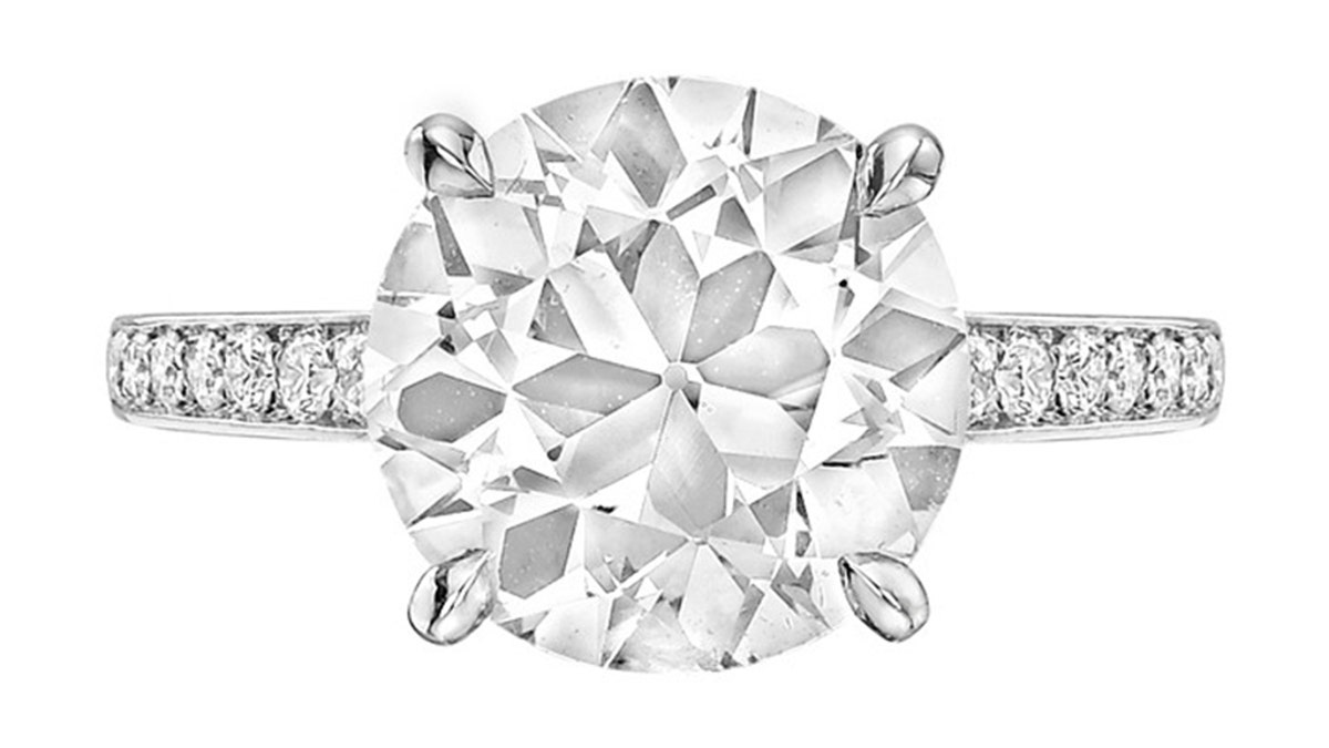 4.06 Carat Old European Brilliant Diamond Engagement Ring from Betteridge