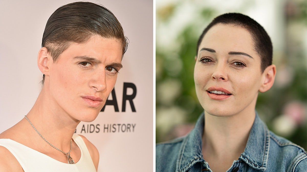 Model Rain Dove and actress Rose McGowan