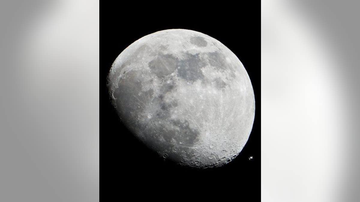 Space Station and Moon