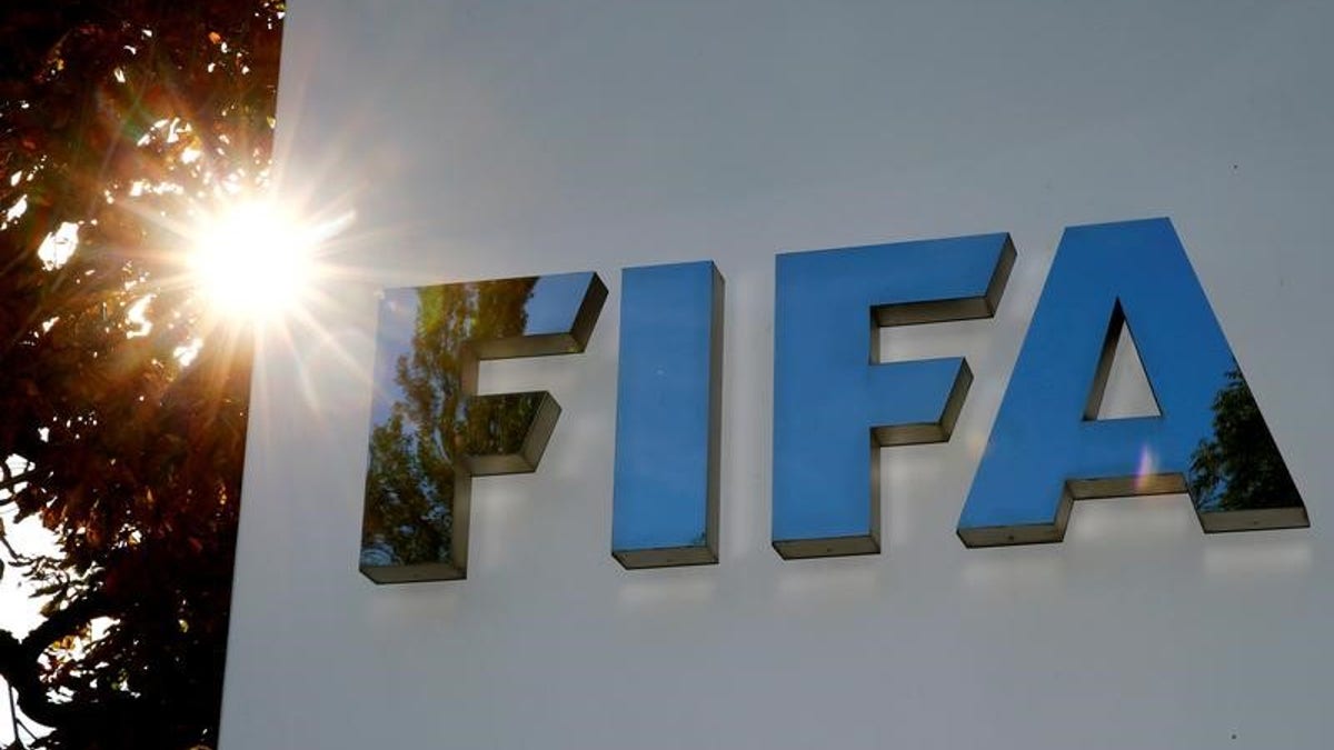The logo of FIFA is seen in front of its headquarters in Zurich, Switzerland September 26, 2017. REUTERS/Arnd Wiegmann
