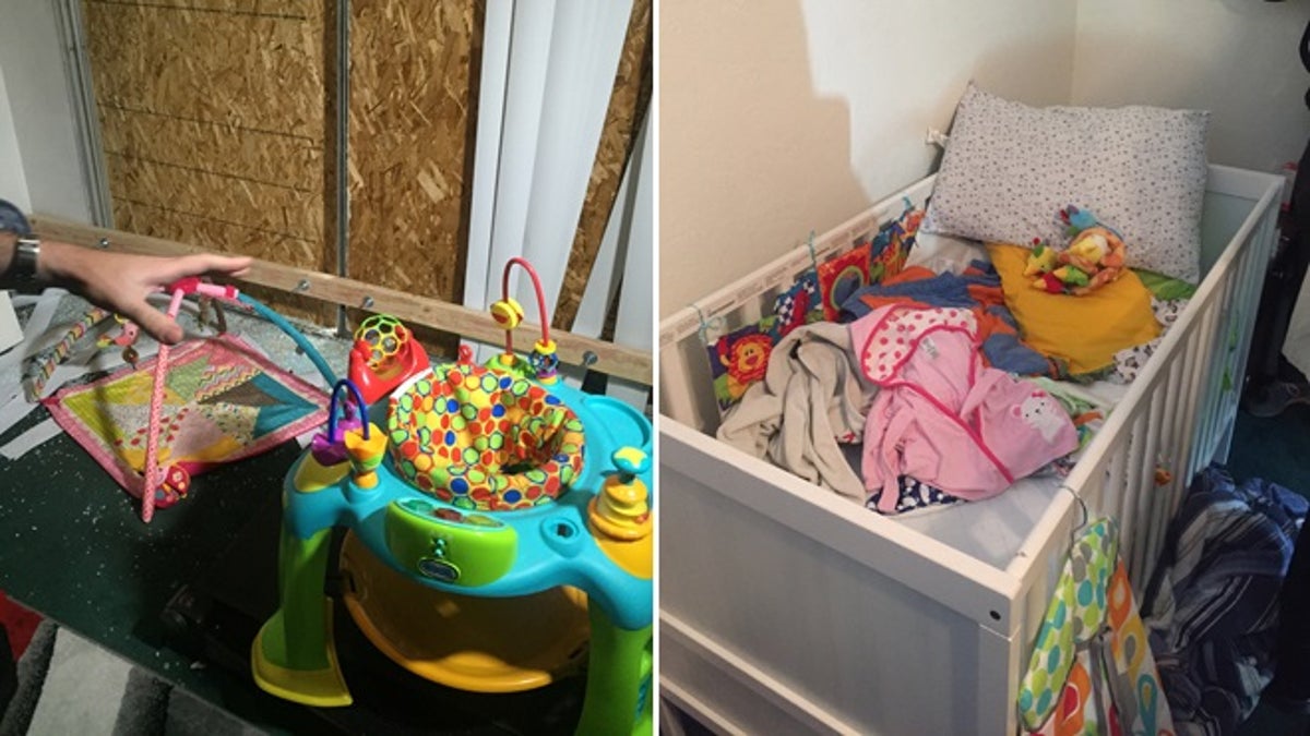 The baby lived in a cramped townhouse with her parents and grandmother until Wednesday's attack. Last week, reporters were allowed in the home and saw signs of the little one's presence.