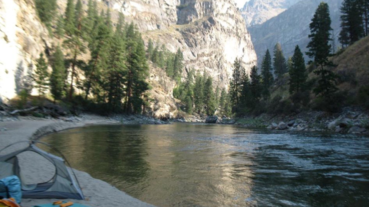 The Middle Fork of the Salmon River in Idaho is 104 miles of free-flowing wild and scenic river in the heart of the Frank Church-River of No Return Wilderness.
