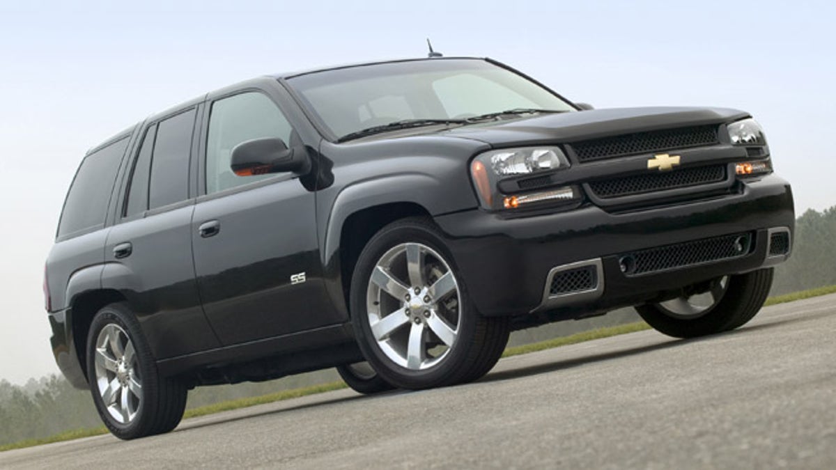 RETRANSMISSION TO CORRECT NUMBER OF VEHICLES RECALLED TO 258,000 - FILE - This undated file photo made available by General Motors Co., shows the 2006 Chevy TrailBlazer SS sport utility vehicle. General Motors and Isuzu are recalling more than 258,000 SUVs because the window and door lock switches can cause fires. The recall covers the Chevrolet TrailBlazer, GMC Envoy, Buick Rainier, Isuzu Ascender and Saab 97-X SUVs from the 2006 and 2007 model years. The SUVs were sold or registered in 20 states and Washington, D.C., where salt and other chemicals are used to clear roads in the winter, Saturday, Aug. 18, 2012. (AP Photo/General Motors Co., File)