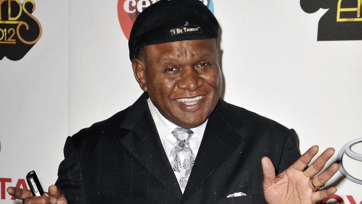 FILE - In this Nov. 8, 2012 file photo, actor and comedian George Wallace arrives at the Soul Train Awards in Las Vegas. Wallace is in a Las Vegas courtroom this week, seeking damages from a Las Vegas resort and a credit card company he blames for a leg injury he received when he tripped over electrical wiring during a private performance in December 2007. (Photo by Jeff Bottari/Invision/AP,File)